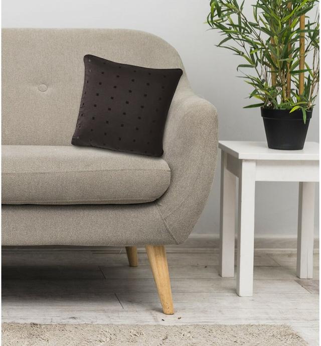 Scheider Madison Feathers Geometric Cushion with Filling Canora Grey Colour: Chocolate, Size: 55 x 55cm on Productcaster.