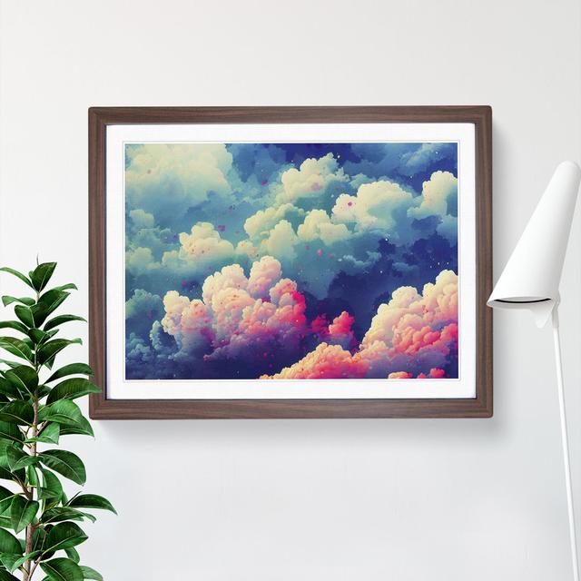 Colourful Clouds Vol.3 - Single Picture Frame Print Marlow Home Co. Size: 25cm H x 34cm W x 2cm D, Frame Colour: Walnut on Productcaster.