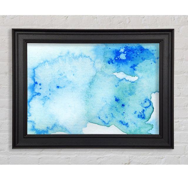 Blue Smoke Framed Print Ivy Bronx Size: 29.7cm H x 42cm W on Productcaster.