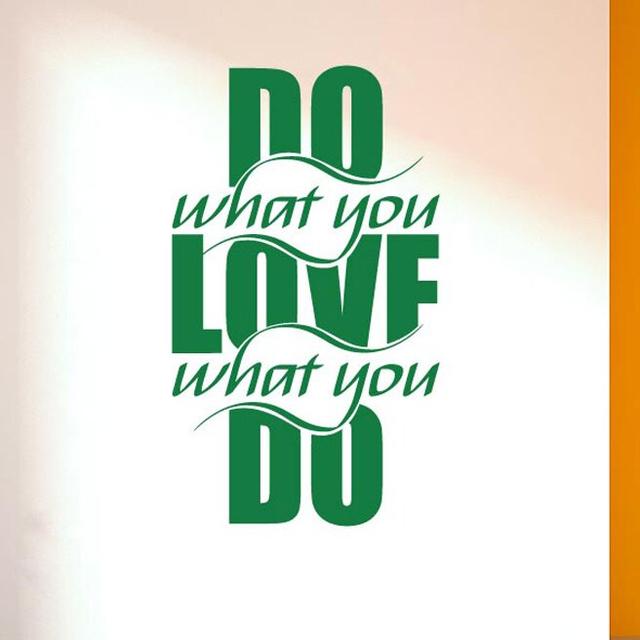 Do What You Love What U Do Intertwined Wall Sticker East Urban Home Colour: Shiny Gold, Size: Large on Productcaster.