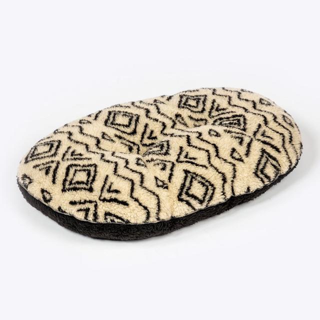 Geometric Fleece Pet Bed Danish Design Size: 18cm H x 60cm W x 102cm D on Productcaster.