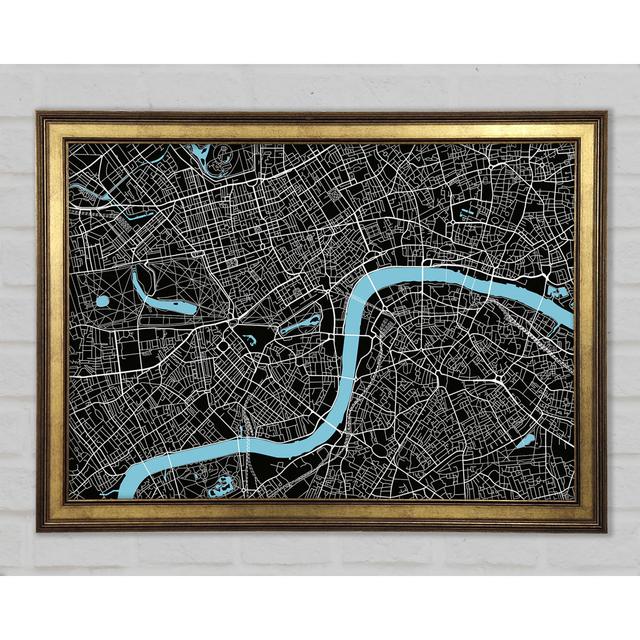 The Map Of London Thames 2 - Print Williston Forge Size: 29.7cm H x 42cm W x 1.5cm D on Productcaster.