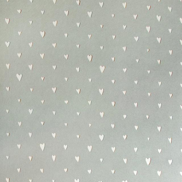 Alianis Smooth Glitter Hearts 10.05m x 53cm Wallpaper Roll Brayden Studio Colour: Sage on Productcaster.