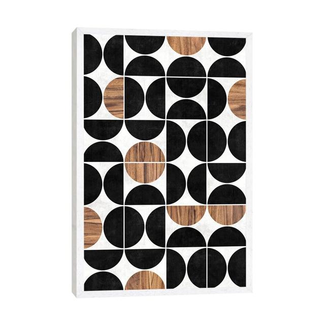 Mid-Century Modern Pattern No.1 by Zoltan Ratko - Print on Canvas Corrigan Studio Size: 66.04cm H x 45.72cm W x 3.81cm D, Format: White Framed on Productcaster.