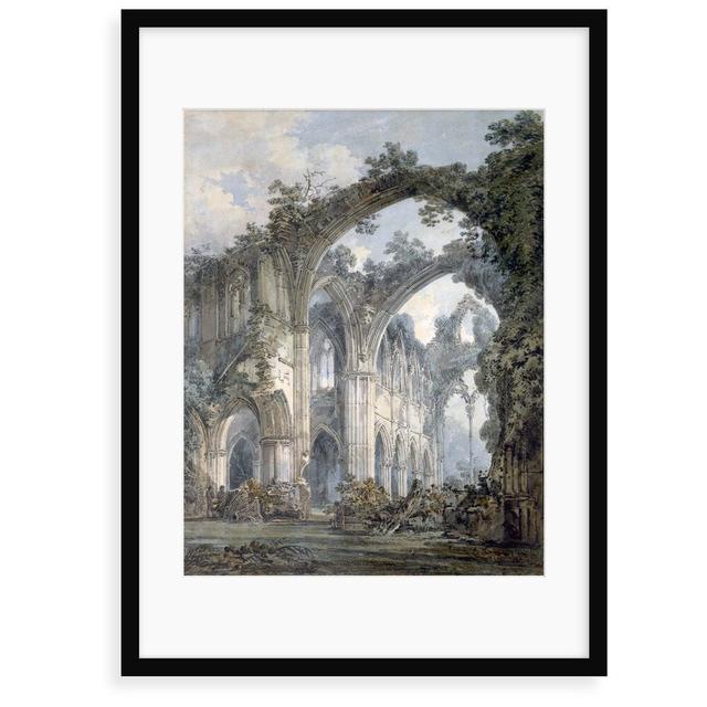 Inside of Tintern Abbey, Monmouthshire by J.M.W. Turner - Painting Print Astoria Grand Format: Framed Paper, Size: 100 cm H x 70 cm W x 2.3 cm D on Productcaster.