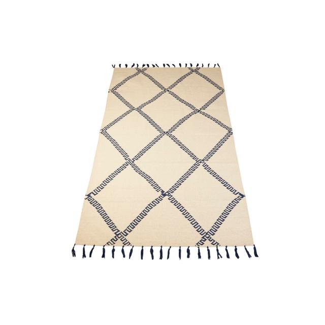 Odile Handmade Flatweave Brown/Blue Rug Bloomsbury Market Rug Size: Rectangle 120 x 170cm on Productcaster.