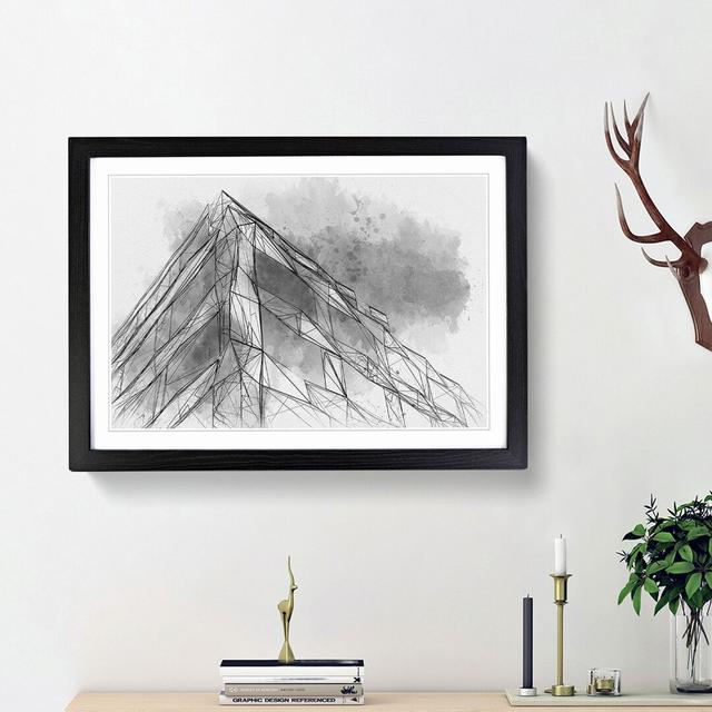 Architecture Sketch Vol.23 in Abstract - Picture Frame Drawing Print on MDF East Urban Home Frame Option: Black Framed, Size: 48cm H x 65cm W x 2cm D on Productcaster.