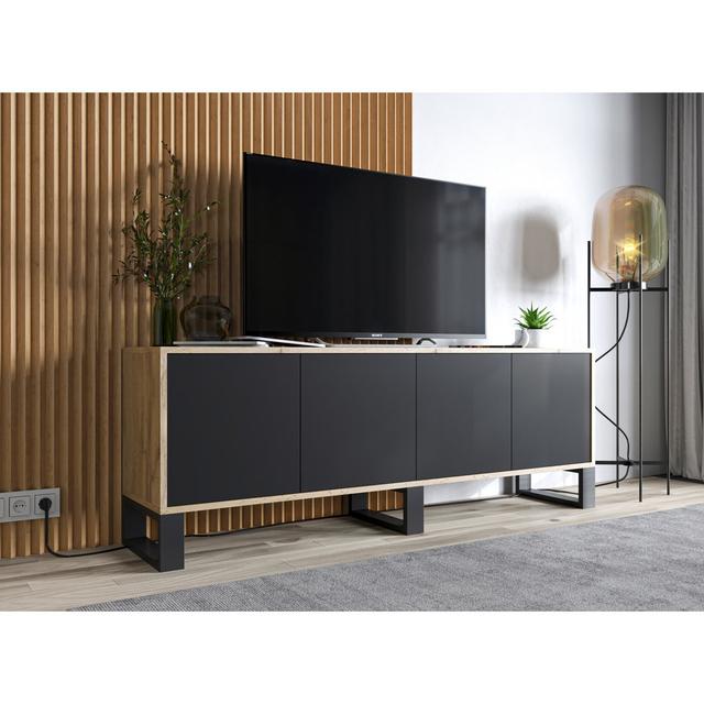 Hosie TV Stand for TVs up to 65" Latitude Run Colour: Black on Productcaster.