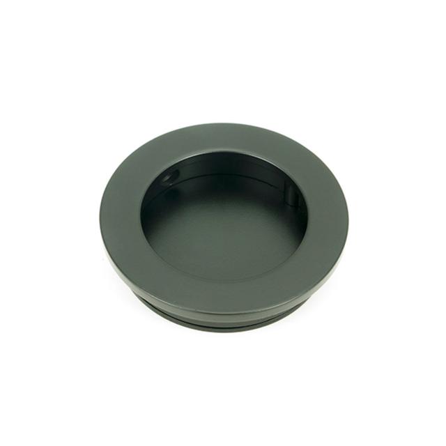 Polished Nickel 60Mm Plain Round Pull From The Anvil Finish: Matt Black, Size: 4 cm on Productcaster.