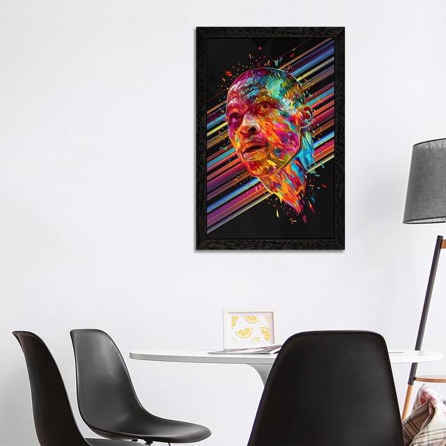 'Russell Westbrook' by Alessandro Pautasso - Floater Frame Graphic Art Print on Canvas Happy Larry Frame Option: Black Framed, Size: 66.04cm H x 45.72 on Productcaster.