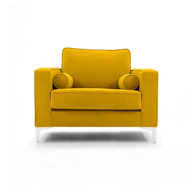 Georgio Armchair Canora Grey Upholstery Colour: Mustard on Productcaster.