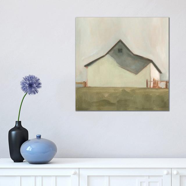 Serene Barn V by Emma Scarvey - Wrapped Canvas Painting Brambly Cottage Size: 45.72cm H x 45.72cm W x 3.81cm D on Productcaster.