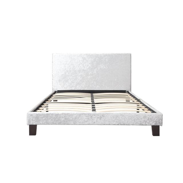 Regency Upholstered Bed Frame ClassicLiving Size: Double (4'6), Colour: Steel on Productcaster.