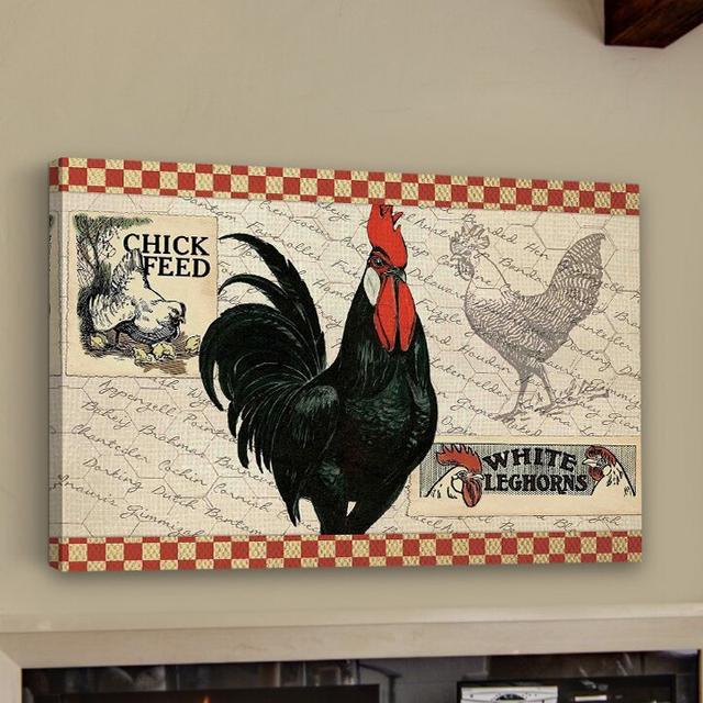 Chick Feed - Wrapped Canvas Advertisement Print August Grove Size: 101 cm H x 152 cm W x 3.81cm D on Productcaster.