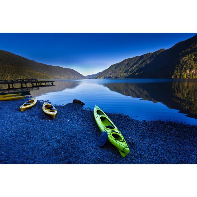 Water Sport Kayaks Canoes by YinYang - Wrapped Canvas Art Prints Wall Art Production Network Size: 81cm H x 122cm W x 3.8cm D on Productcaster.