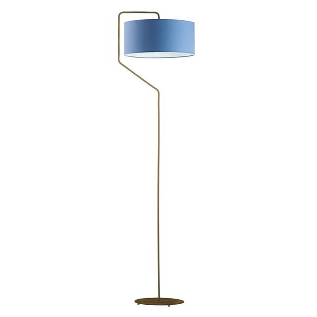 156 cm Stehlampe Eleanore Metro Lane Schirmfarbe: Blau on Productcaster.