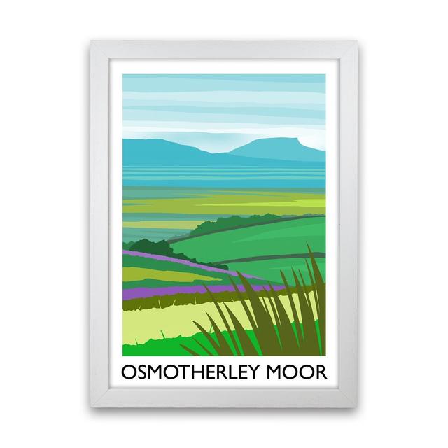 Osmotherley Moor Portrait by Richard O'Neill - Graphic Art Corrigan Studio Size: 34cm H x 25cm W x 3cm D, Format: White Framed on Productcaster.