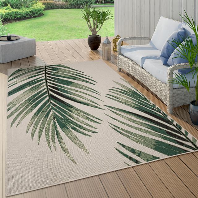 Pekin 100% Polypropylene Green/Beige Indoor/Outdoor Rug 17 Stories Carpet Size: Rectangle 160 x 230cm on Productcaster.