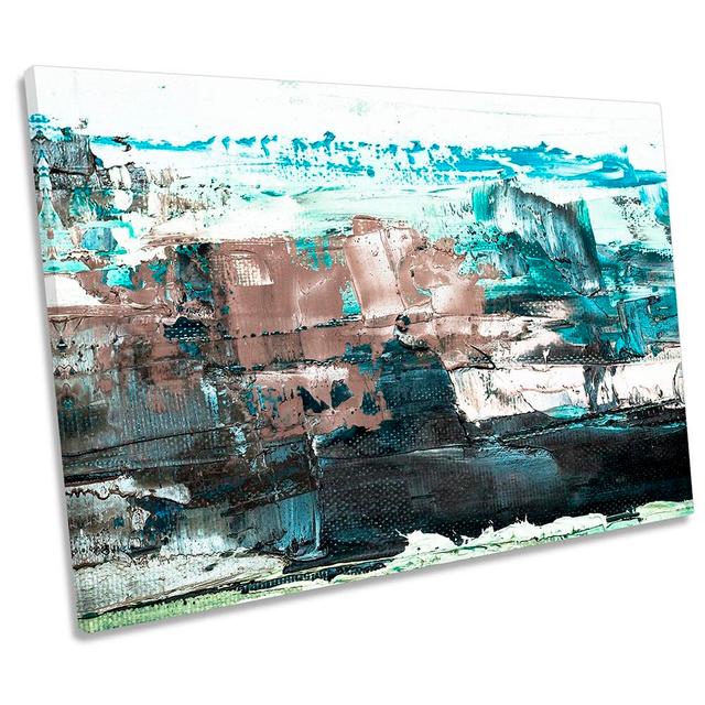 Abstract Paint Brush Strokes CANVAS WALL ARTWORK Print Art Ivy Bronx Size: 50.8cm H x 76.2cm W x 2cm D on Productcaster.