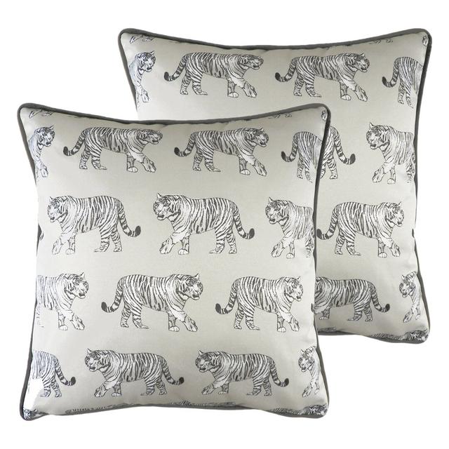 Hammond Safari Tiger Scatter Cushion with Filling (Set of 2) Latitude Vive on Productcaster.