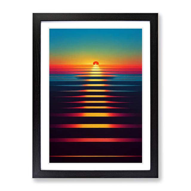 Tantalising Abstract Sunset - Picture Frame Graphic Art Metro Lane Frame Colour: Black Framed, Size: 64cm H x 46cm W x 2cm D on Productcaster.