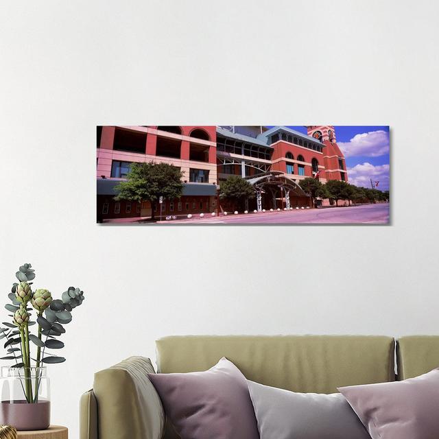 Facade of a Baseball Stadium, Minute Maid Park, Houston, Texas, USA - Wrapped Canvas Panoramic Photograph Ebern Designs Size: 40.64cm H x 121.92cm W x on Productcaster.