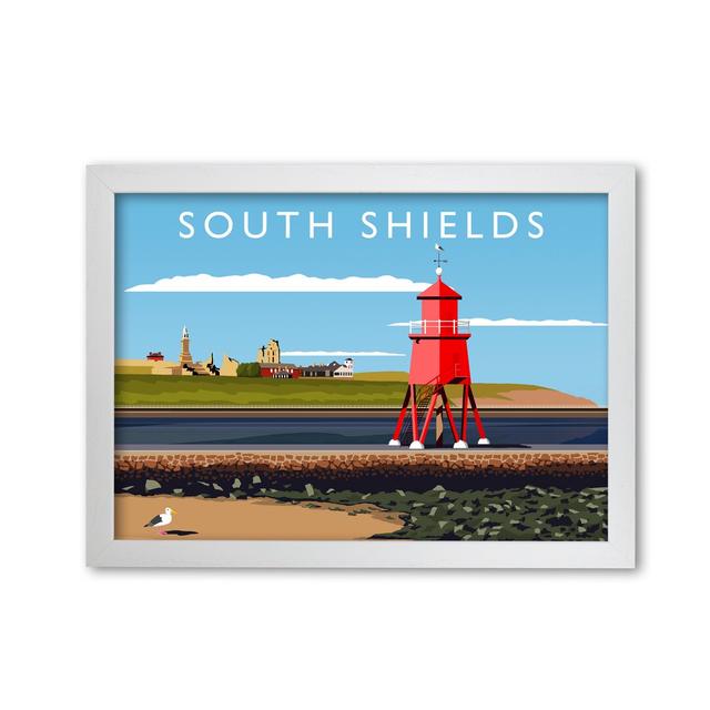 South Shields by Richard O'Neill - Single Picture Frame Print 17 Stories Size: 59.4 cm H x 81.4 cm W, Frame Options: White on Productcaster.