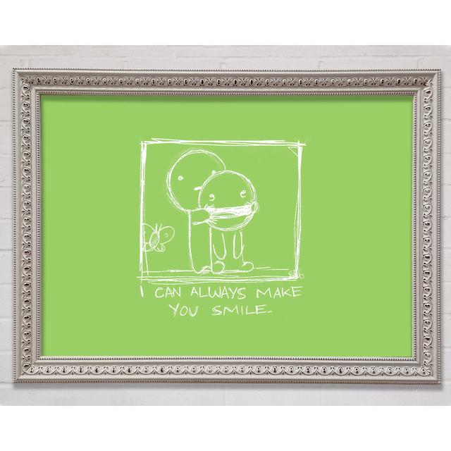 Love Quote I Can Always Make You Smile Lime - Single Picture Frame Art Prints Bright Star Größe: 29,7 cm H x 42 cm B x 3 cm T on Productcaster.