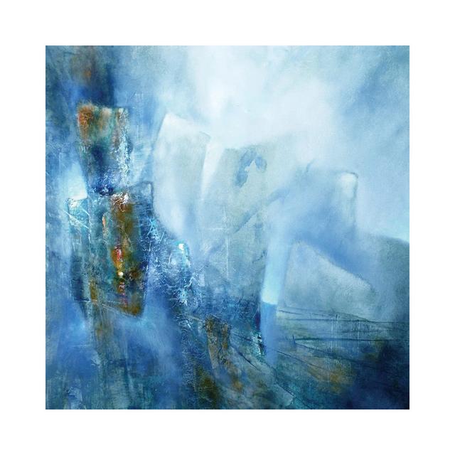 Dialogue In Blue by Annette Schmucker - No Frame Gallery-Wrapped Canvas Giclée on Canvas Metro Lane Size: 66.04cm H x 66.04cm W on Productcaster.