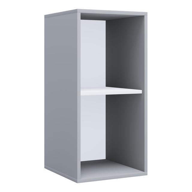 Allyx 35.3cm W Manufactured Wood Storage Rack Latitude Run Colour: Grey/Brown/Blue on Productcaster.