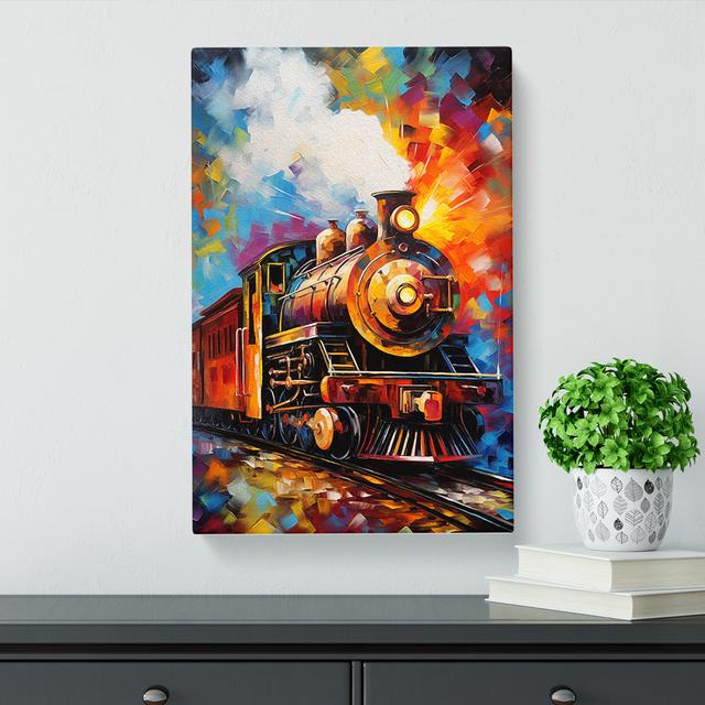 Train Abstract - Art Prints Marlow Home Co. Size: 60cm H x 40cm W x 3cm D on Productcaster.