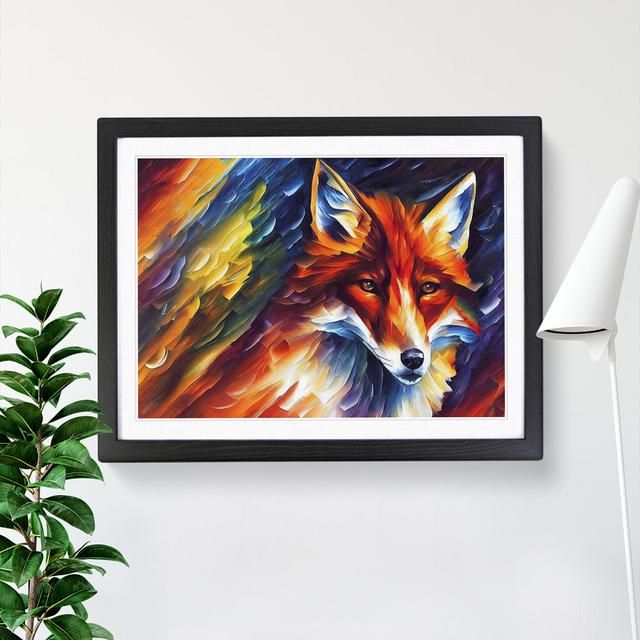 Fox Vol.5 Abstract - Picture Frame Painting Metro Lane Size: 46cm H x 64cm W x 2cm D, Frame Colour: Black on Productcaster.