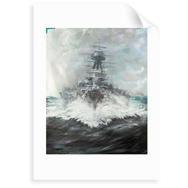 'HMS Hood' Painting Breakwater Bay Size: 50 cm H x 40 cm W x 0.2 cm D, Format: Unframed Paper on Productcaster.