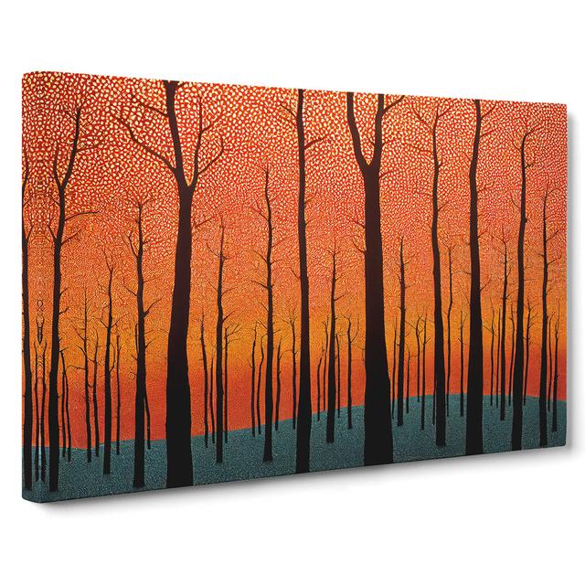 XXX-H1022-WF-7754X Shimmering Trees Forest - Wrapped Canvas Painting Alpen Home Size: 50cm H x 76cm W x 3cm D on Productcaster.