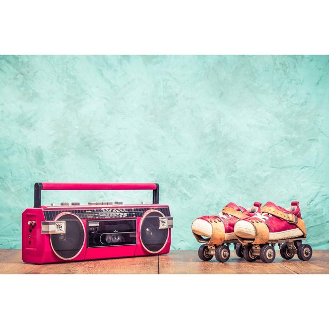 Radio Cassette Tape - Wrapped Canvas Photograph Ebern Designs Size: 81cm H x 122cm W x 3.8cm D on Productcaster.