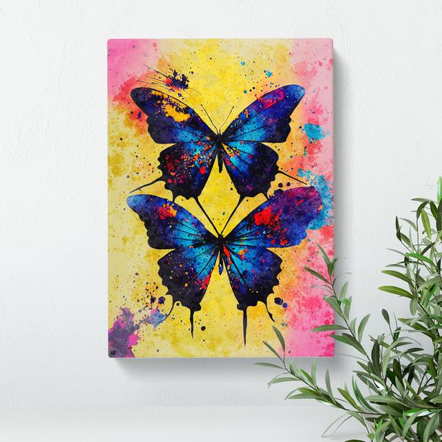 Butterflies Paint Splatter No.3 Brambly Cottage Size: 76cm H x 50cm W x 3cm D on Productcaster.