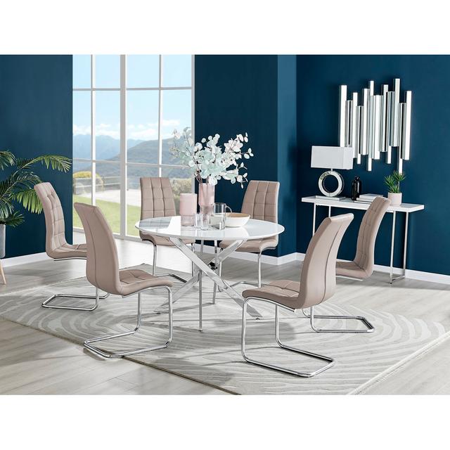 6 - Person Dining Set Canora Grey Colour (Chair): Cream on Productcaster.