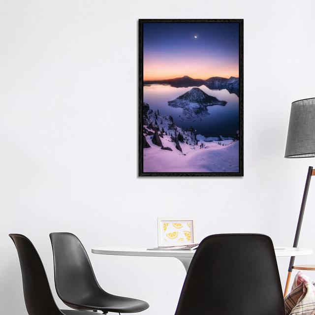 Dawn At Crater Lake by Daniel Gastager - Gallery-Wrapped Canvas Giclée on Canvas Union Rustic Size: 101.6cm H x 66.04cm W x 1.905cm D, Format: Black F on Productcaster.