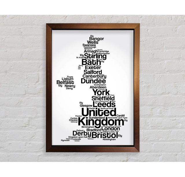 Towns In The UK - Single Picture Frame Art Prints Bright Star Size: 141.4cm H x 100cm W x 3.4 cm D on Productcaster.