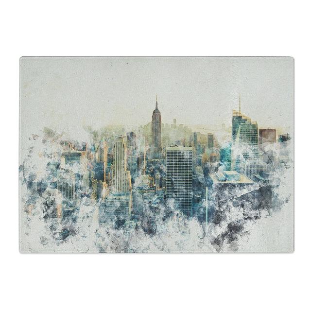 New York Skyline Vol.3 Watercolour Chopping Board East Urban Home Size: 20cm W x 28.5cm L on Productcaster.