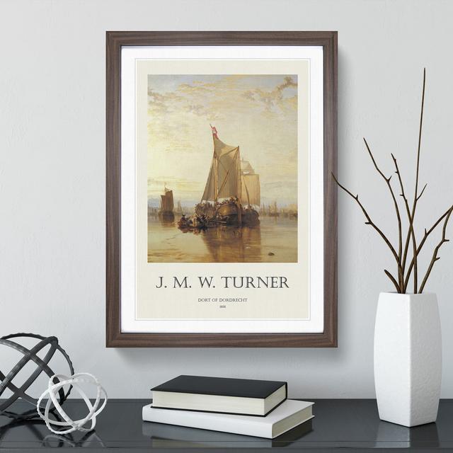 The Dort Packet Boat by Joseph-Mallord William Turner - Picture Frame Painting East Urban Home Frame Option: Walnut Framed, Size: 48cm H x 36cm W x 2c on Productcaster.