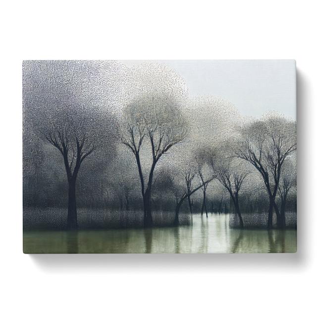 Trees By The River - Wrapped Canvas Print Marlow Home Co. Size: 50cm H x 76cm W x 3cm D on Productcaster.