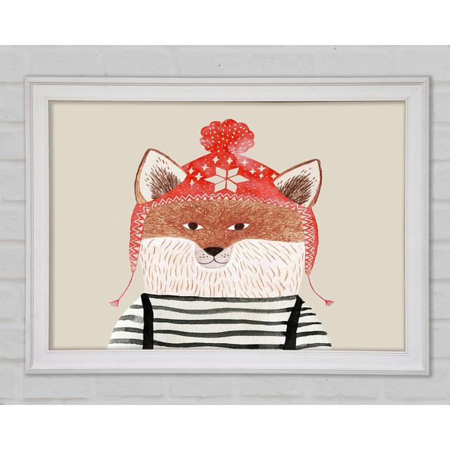 The Fox In A Hat Framed Print Happy Larry Size: 29.7cm H x 42cm W x 1.5cm D on Productcaster.