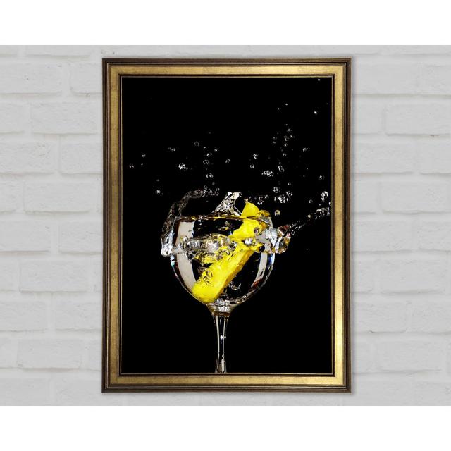 Gin And Tonic Lemon Splash - Print Ebern Designs Size: 42cm H x 29.7cm W x 1.5cm D on Productcaster.