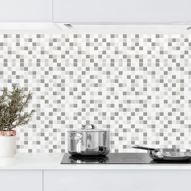 Addolorata 60 x 200cm PVC Tile Ebern Designs Colour: White/Grey on Productcaster.