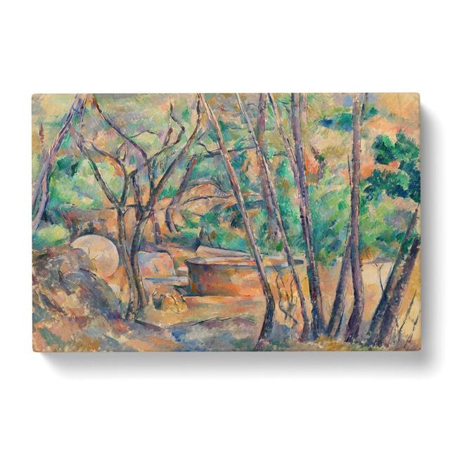 Millstone and Cistern by Paul Cezanne - Wrapped Canvas Painting East Urban Home Size: 50cm H x 76cm W x 3cm D on Productcaster.