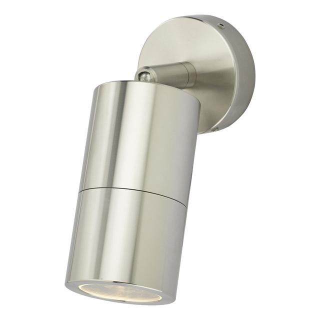 Chantail 16cm H Integrated LED Outdoor Armed Sconce Metro Lane Fixture Finish: Brushed Aluminium on Productcaster.