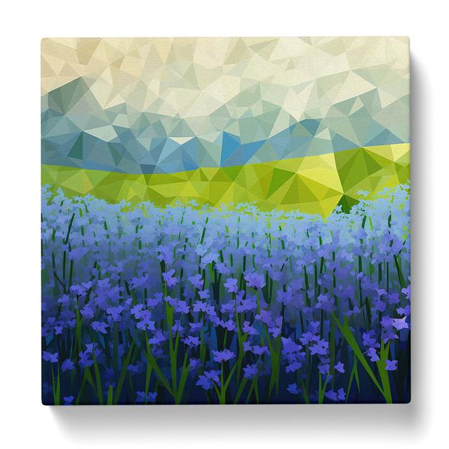 Bluebell Field Geometric - Print Marlow Home Co. Size: 35cm H x 35cm W x 3cm D on Productcaster.