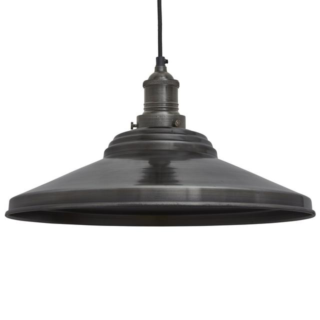 Brooklyn 1 - Light Cone Pendant Industville Finish: Pewter on Productcaster.