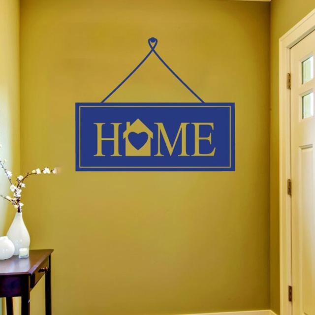 Hanging Home Sign Wall Sticker East Urban Home Size: Large, Colour: Violet on Productcaster.